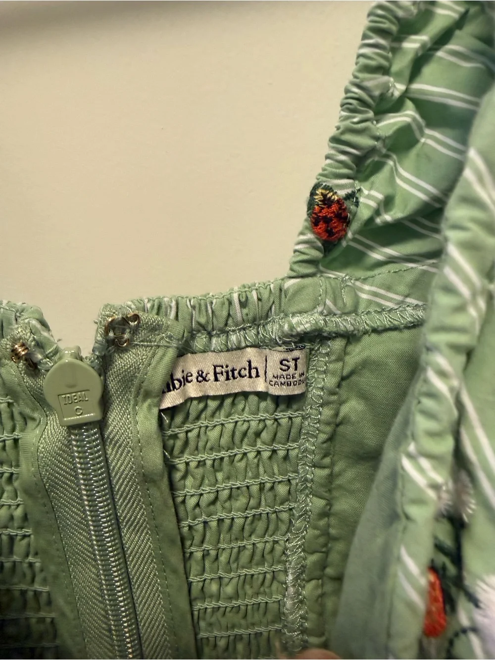 Abercrombie & Fitch Mint Green Floral Maxi Dress
